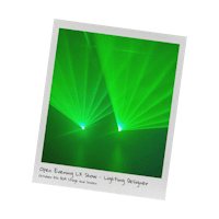 a photo of a green light with a black background